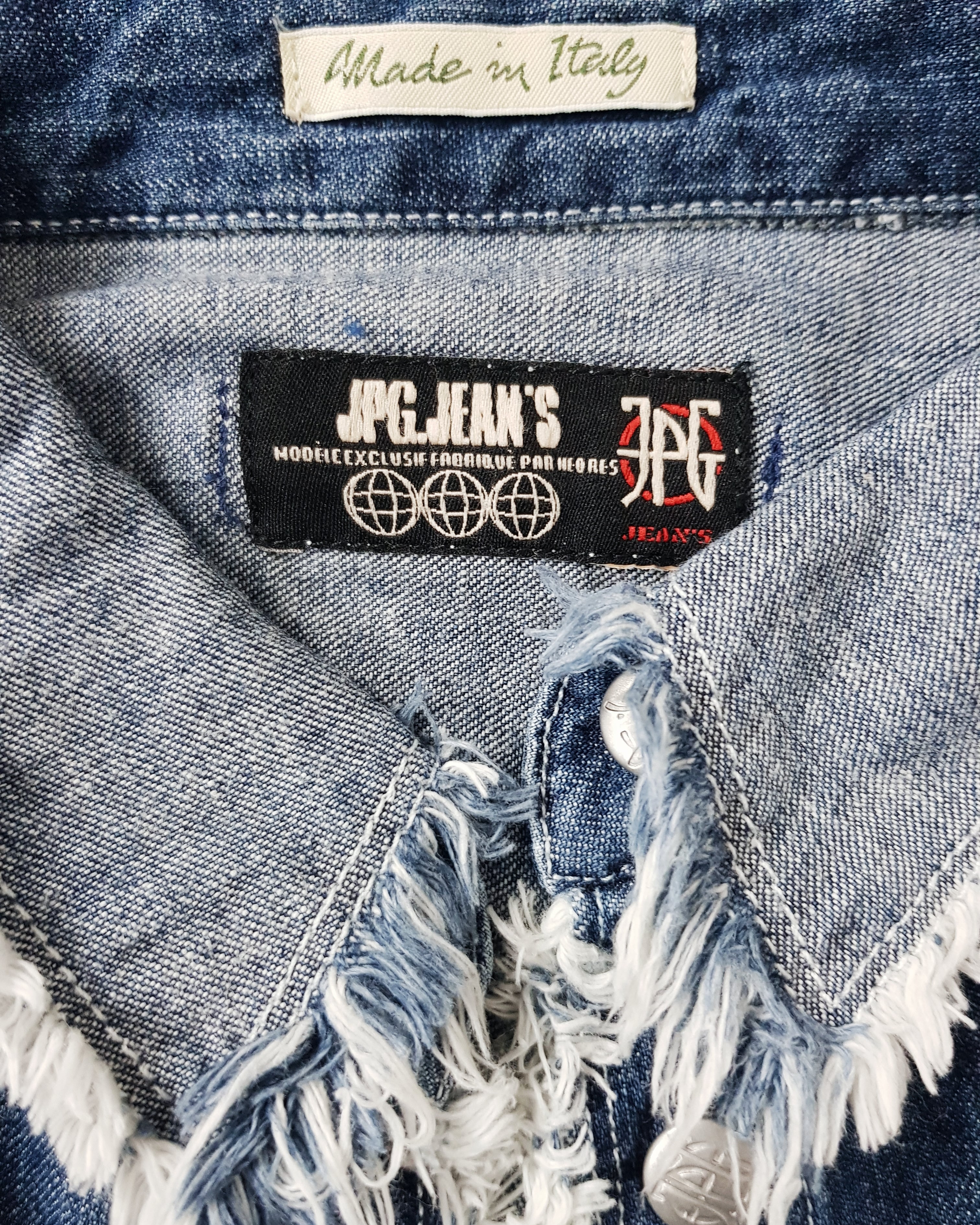 JEAN PAUL GAULTIER fringed denim shirt 1990