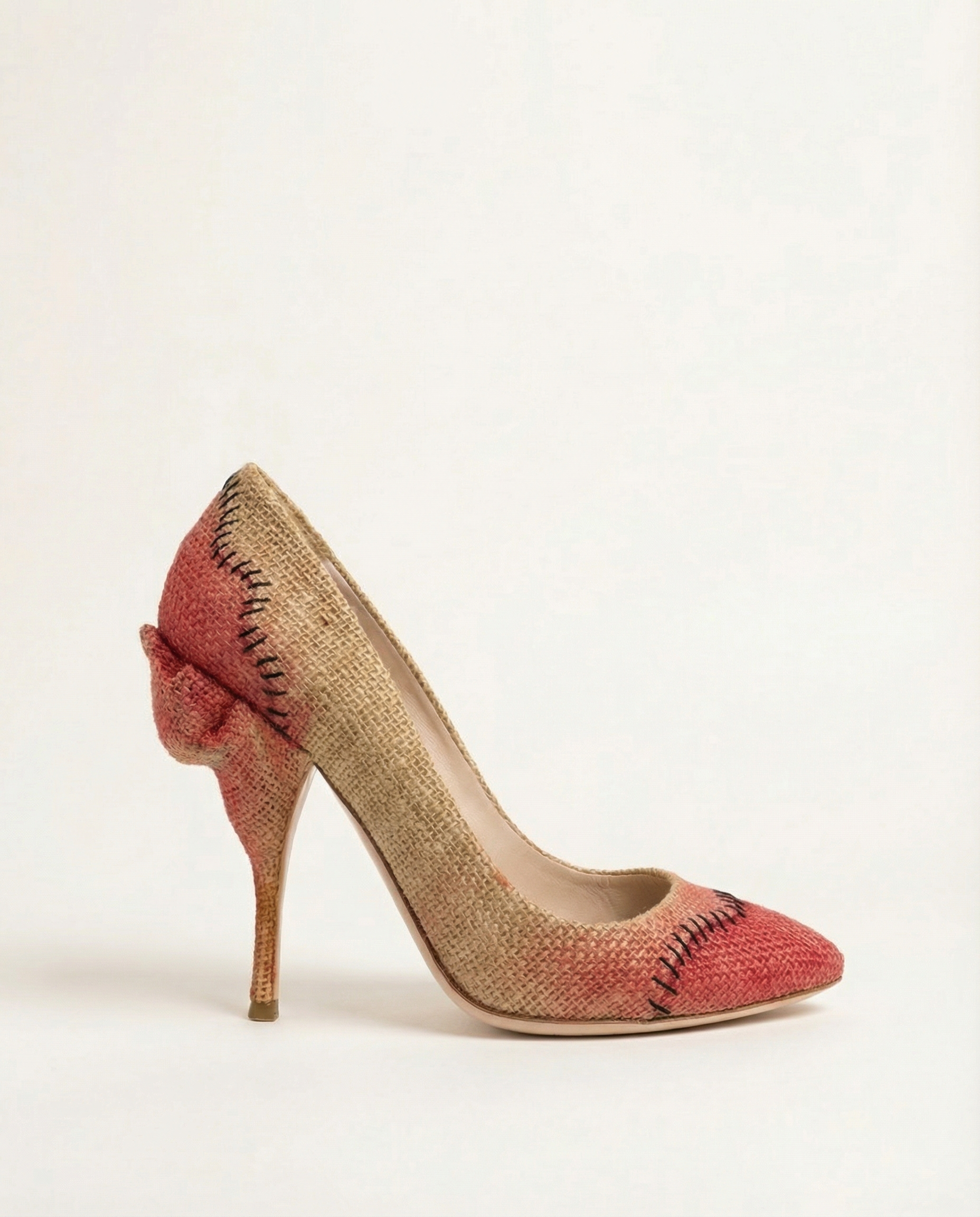 MIU MIU Stitched Raffia Pumps SS 2009