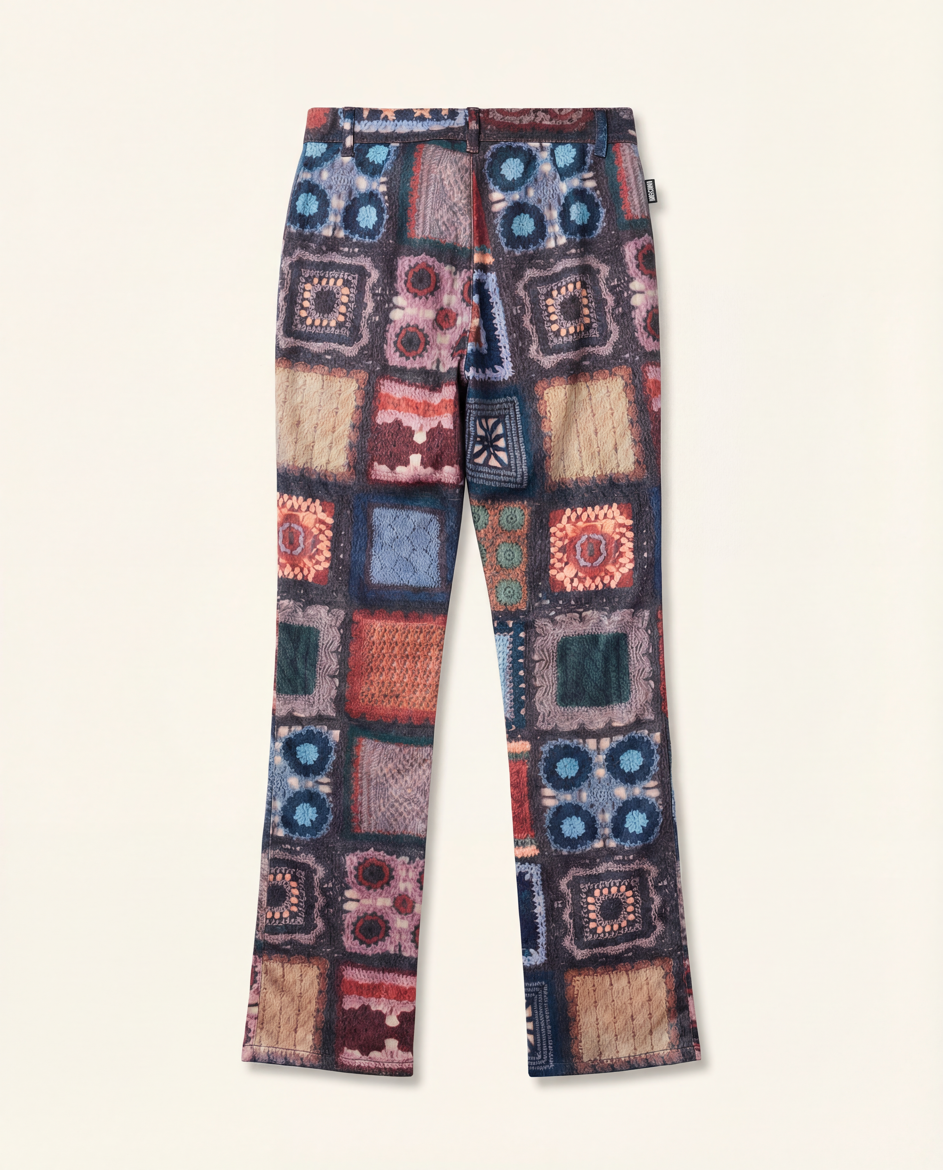 MOSCHINO JEANS Crochet Patchwork Stretch Trousers 1990