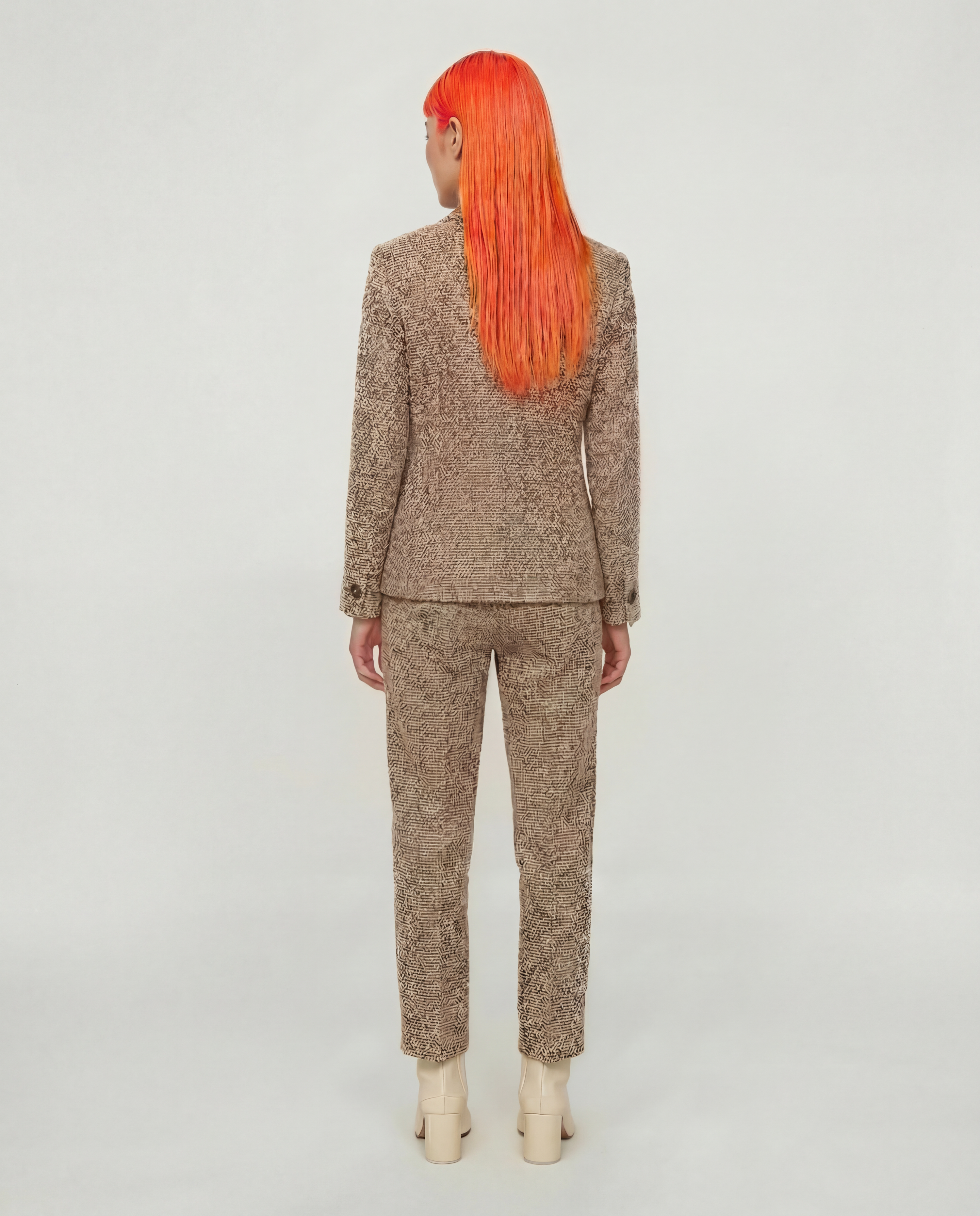 CHANEL Wool Blend Ensemble Jacket & Trousers Set Circa 1990