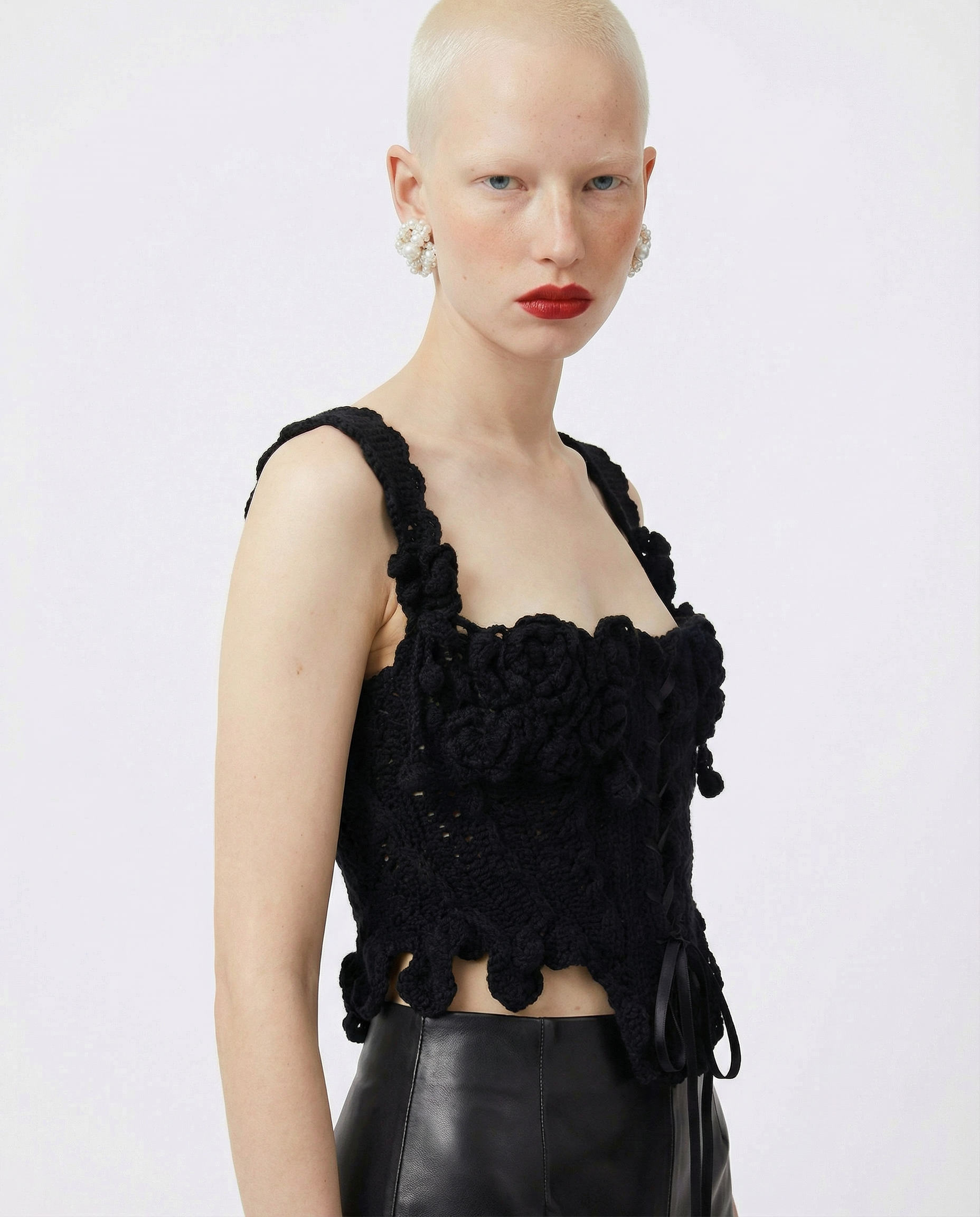 COMME DES GARÇONS by TAO Wool knitted victorian Corset 2006