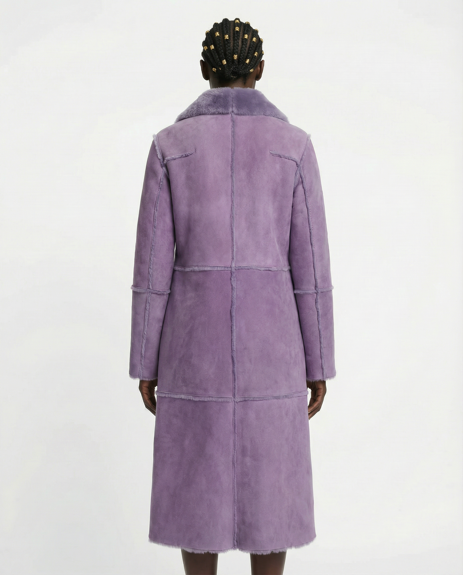 VERSUS VERSACE long shearling coat circa 2000