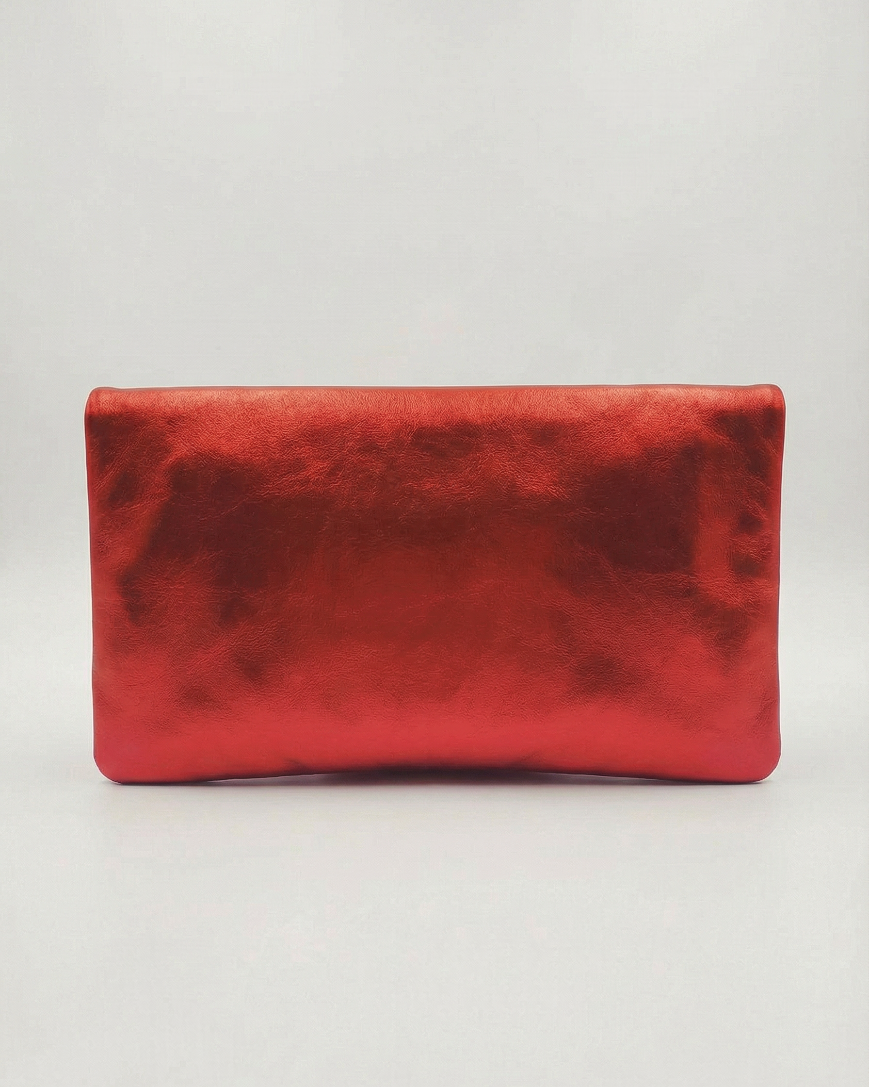 YVES SAINT LAURENT Letters Fold metallic clutch SS 2014