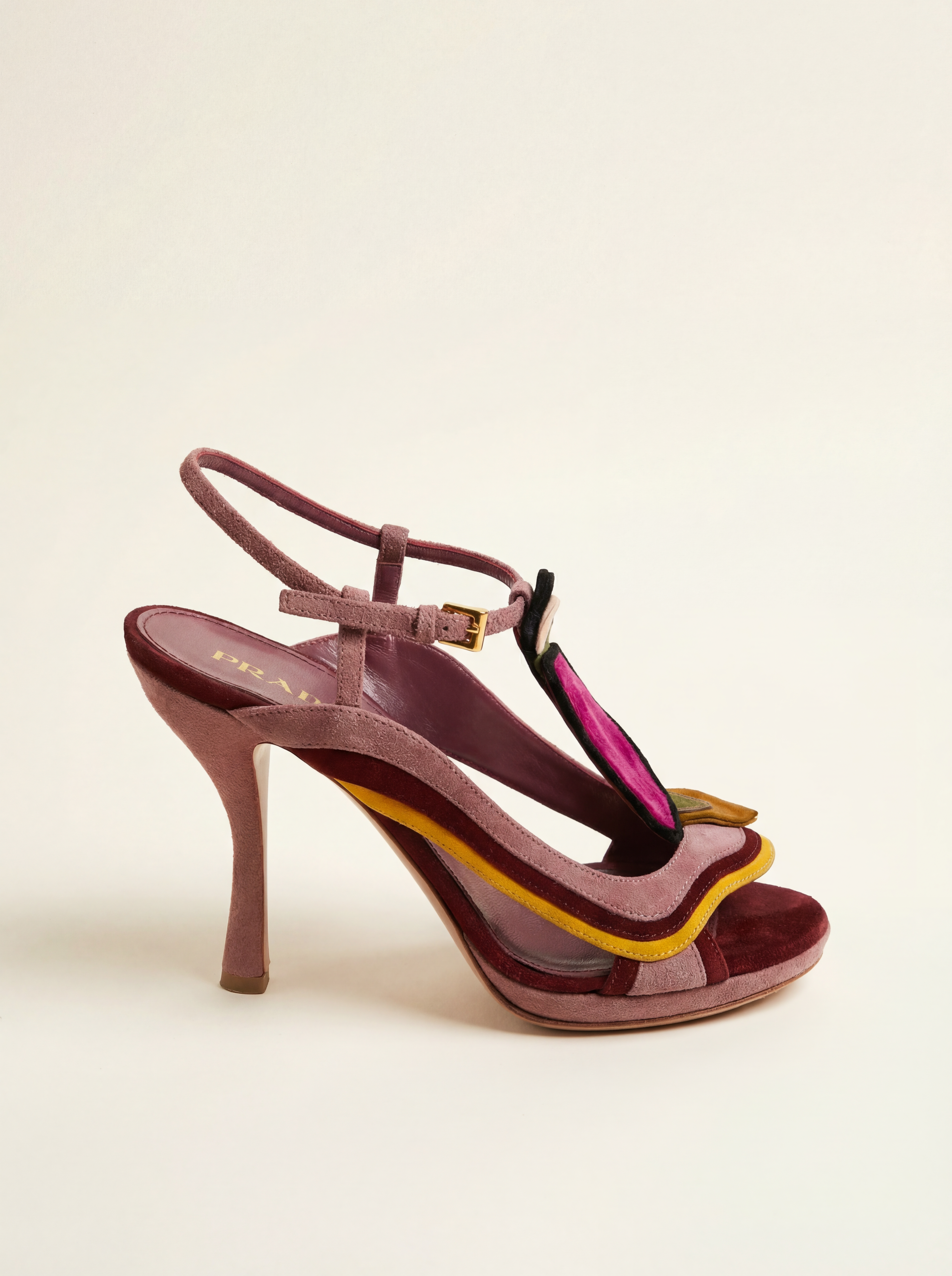 PRADA Multicolor Suede Floral Fairy Collection Sandal SS 2008