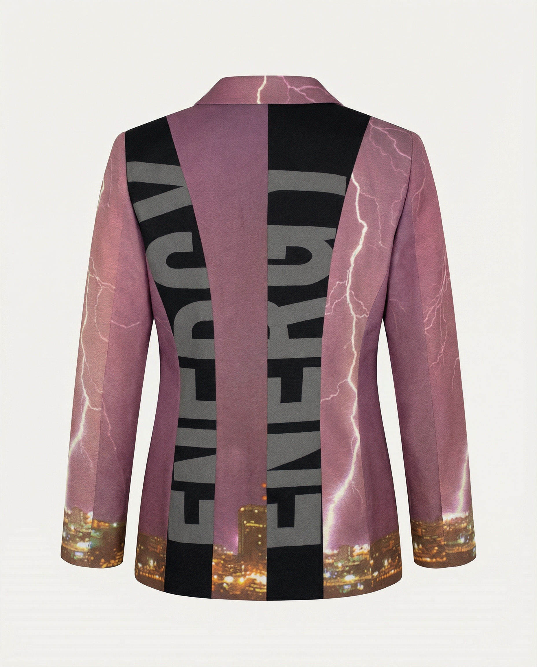 MOSCHINO Printed Vest Jacket with Trompe-l’Œil Motif 1990