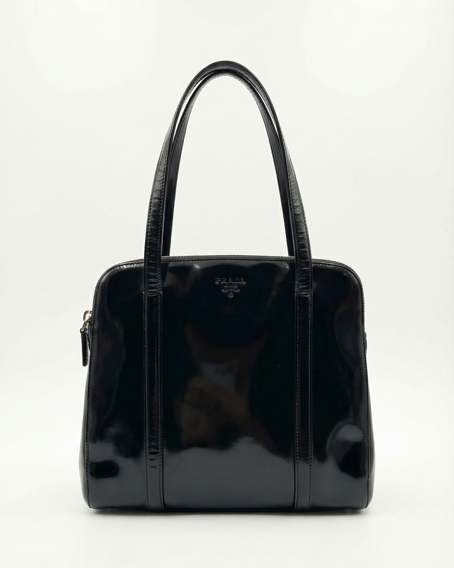 PRADA Black Spazzolato Tote 1995