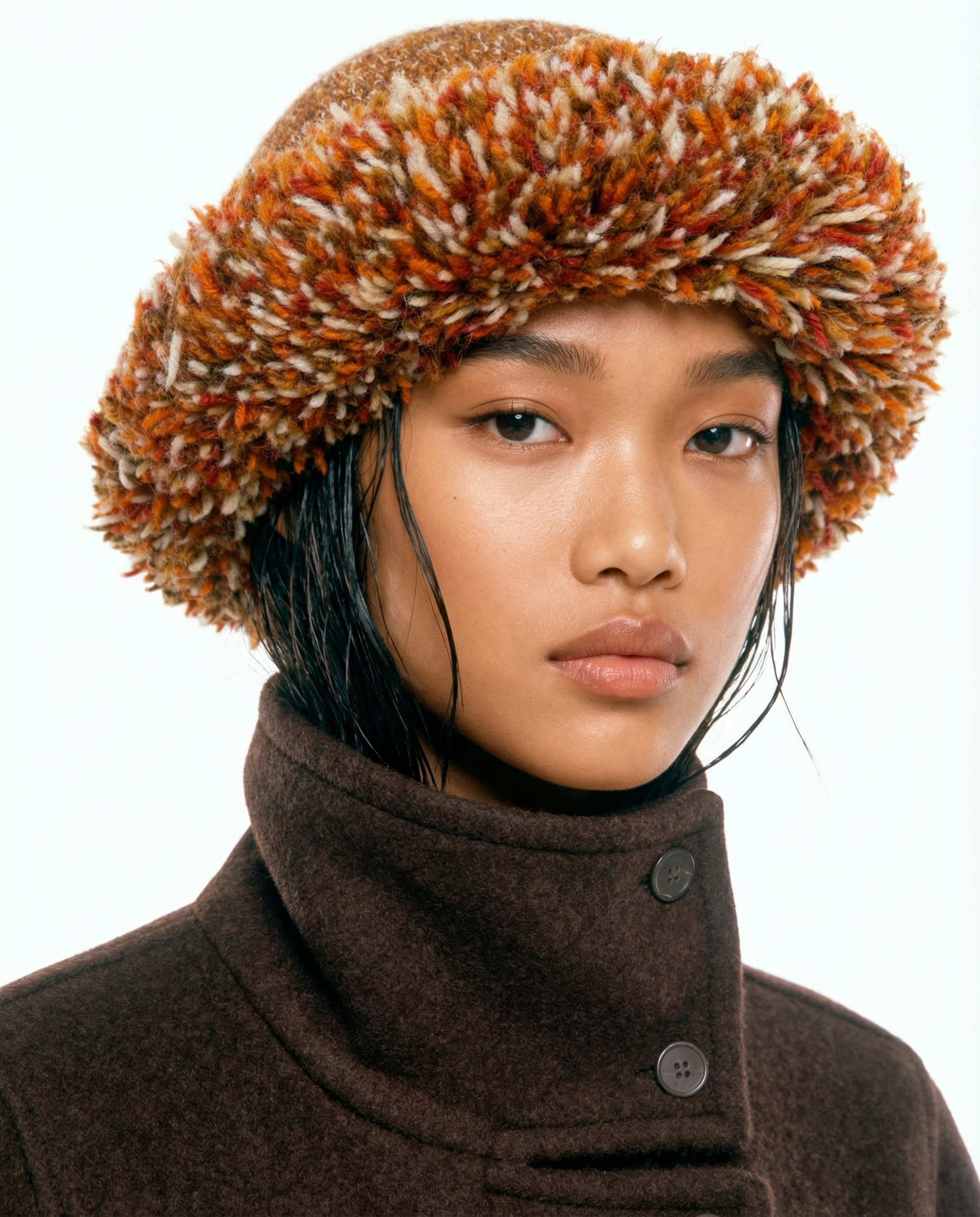 YVES SAINT LAURENT Rive Gauche Knit Wool Hat FW 1976