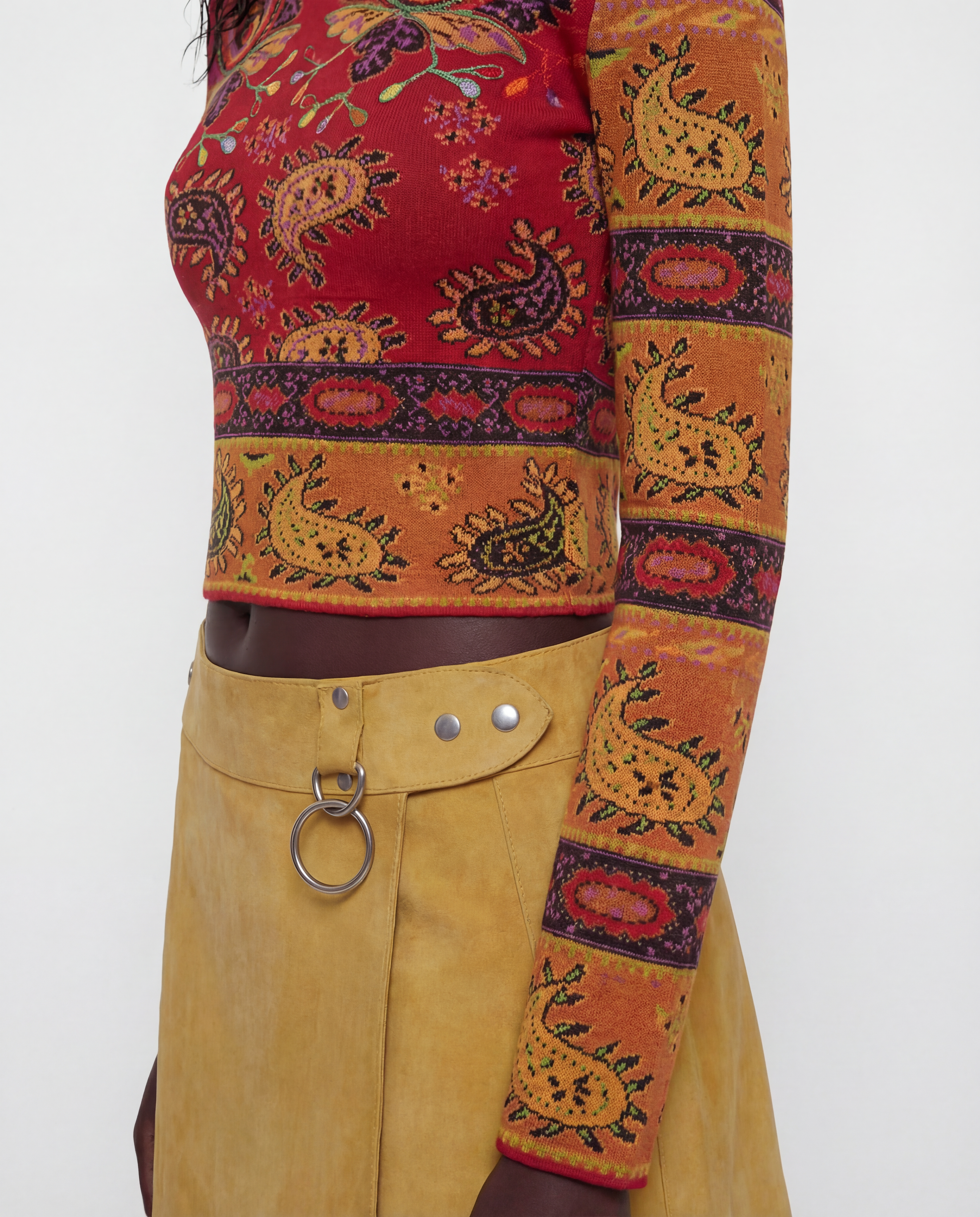 KENZO JUNGLE Wool Blend Paisley Sweater Late 1990