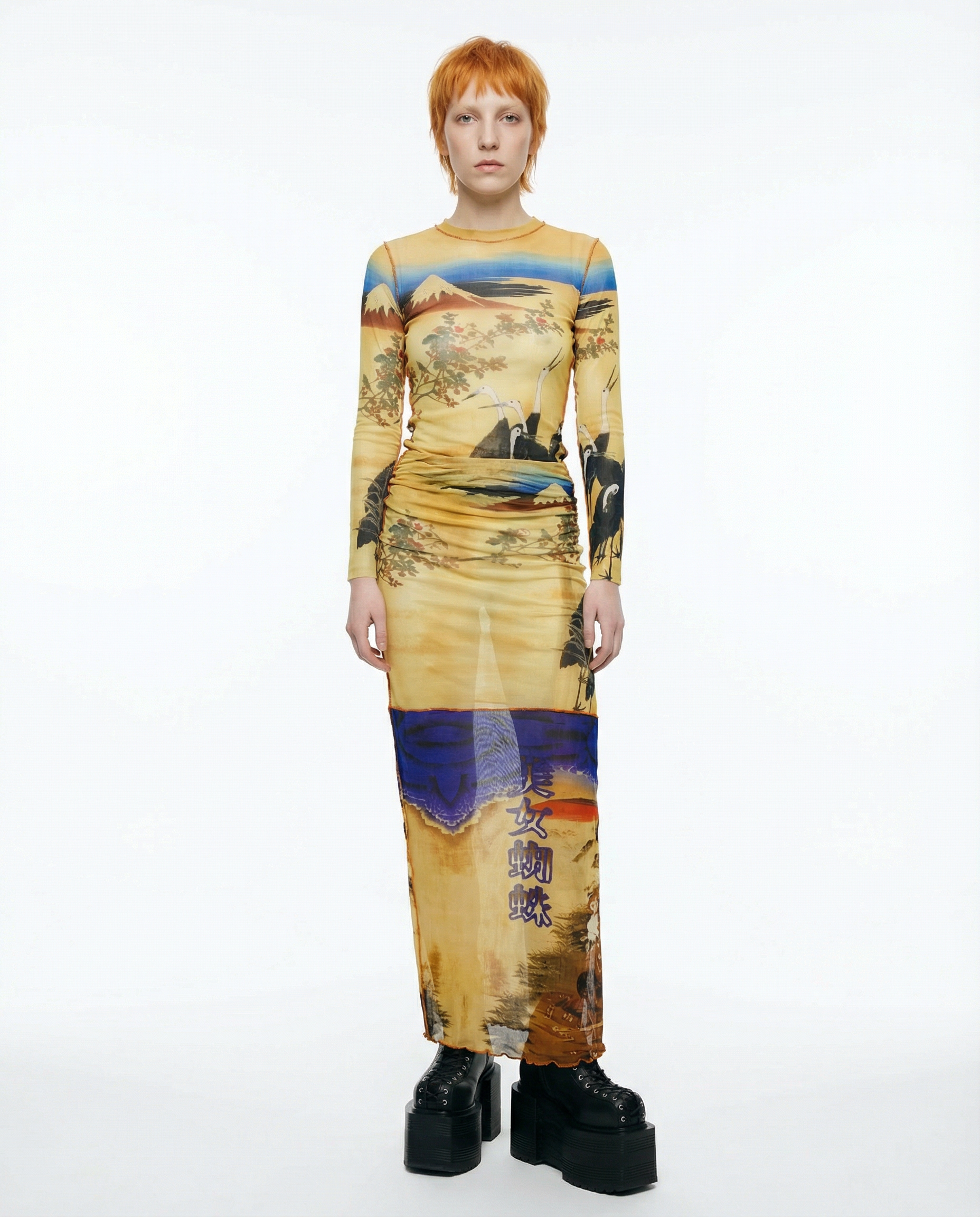 JEAN PAUL GAULTIER Mount Fuji mesh set SS 1999