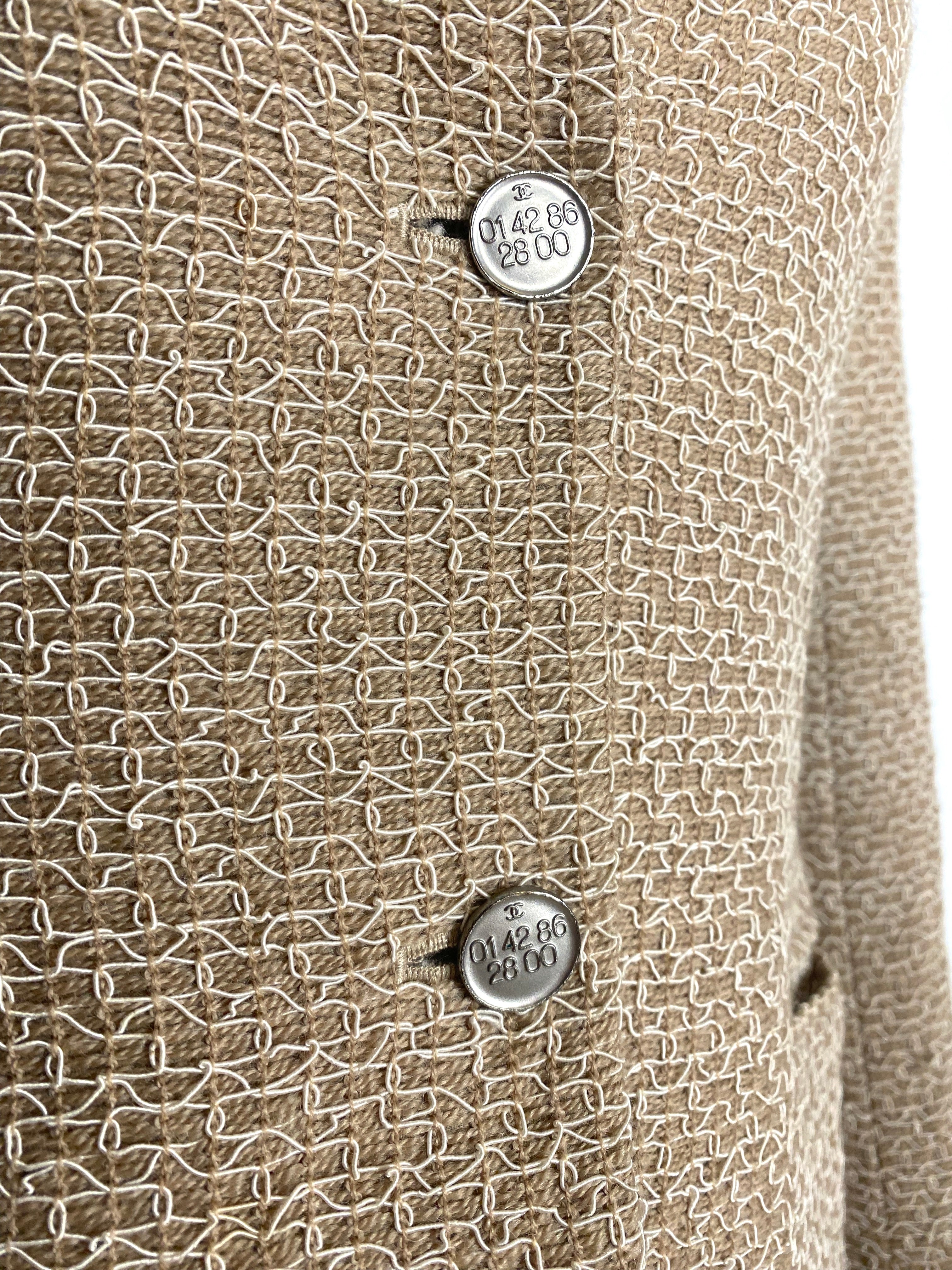 CHANEL Wool Blend Ensemble Jacket & Trousers Set Circa 1990