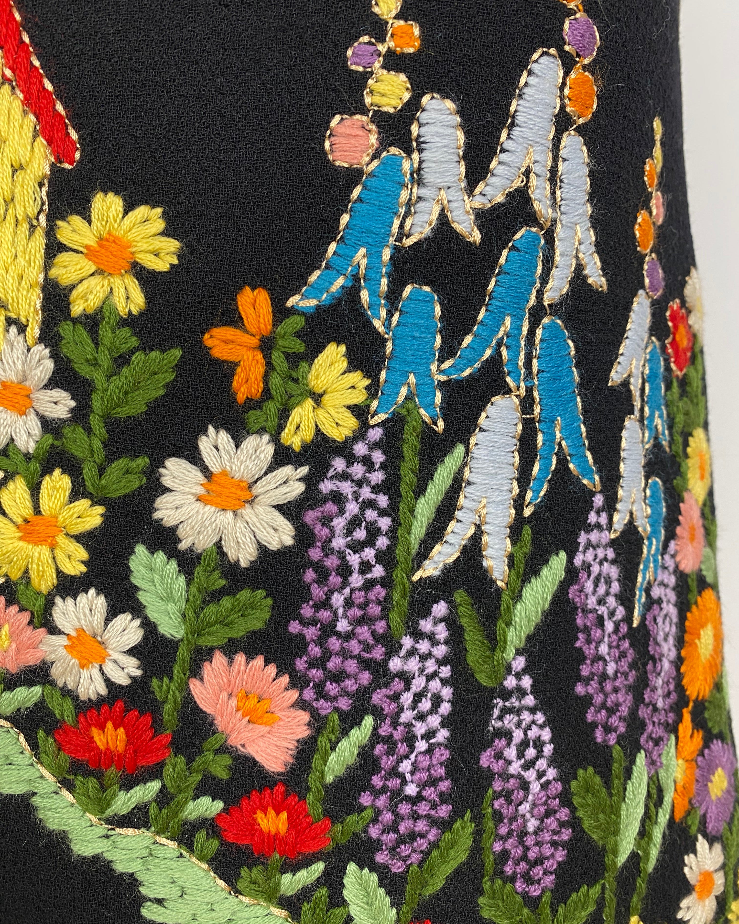 MOSCHINO Cheap & Chic hand embroidered skirt FW 2001