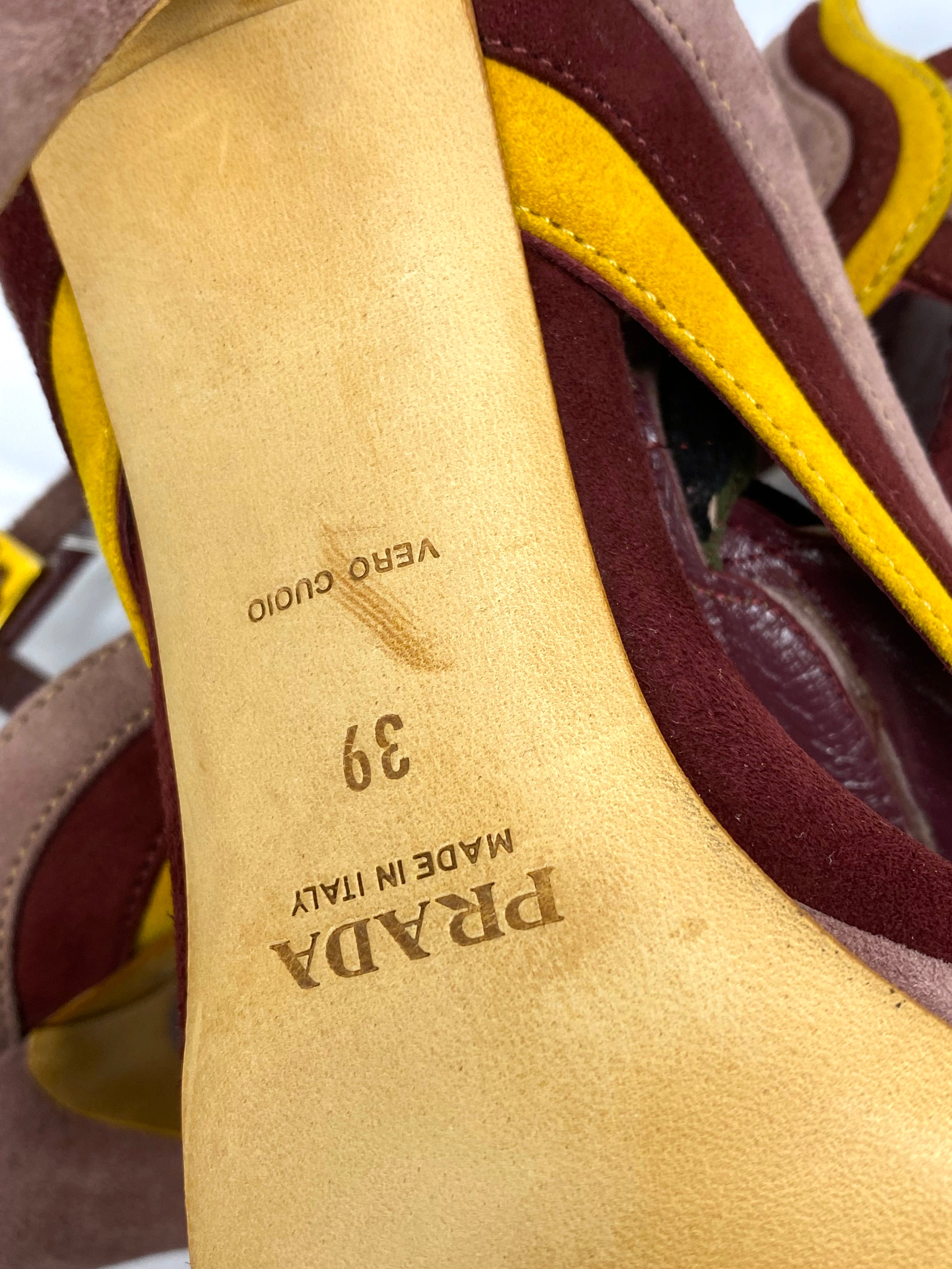 PRADA Multicolor Suede Floral Fairy Collection Sandal SS 2008