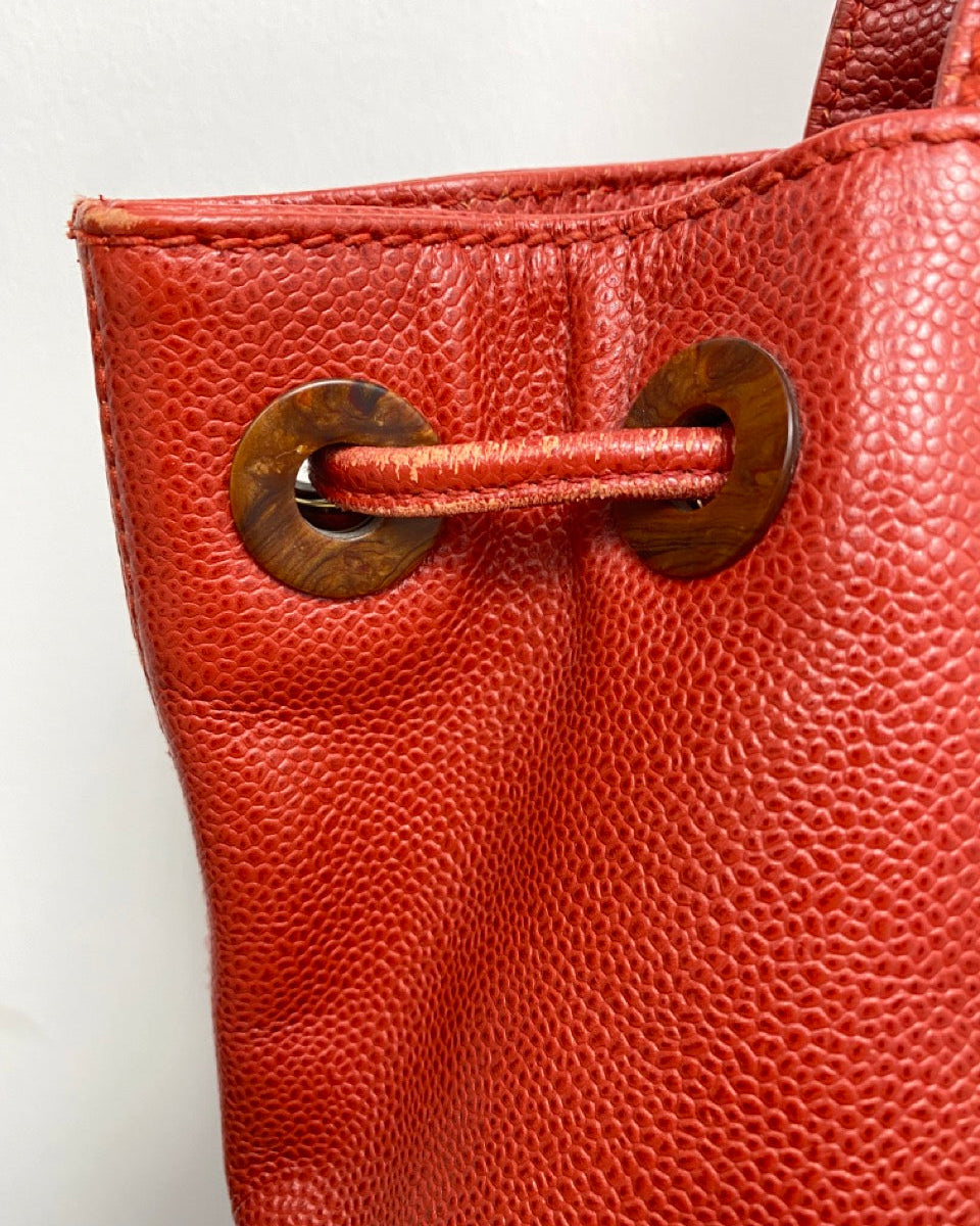 CHANEL Red Lambskin Leather Wallet (Copia) (Copia)