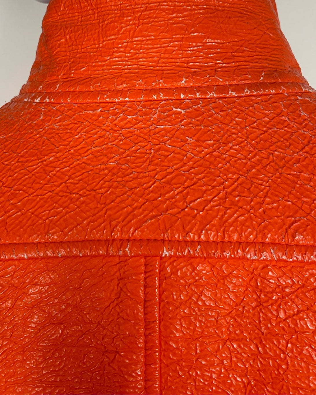 COURREGES Orange Futuristic Jacket and Mini Skirt Set late 1990