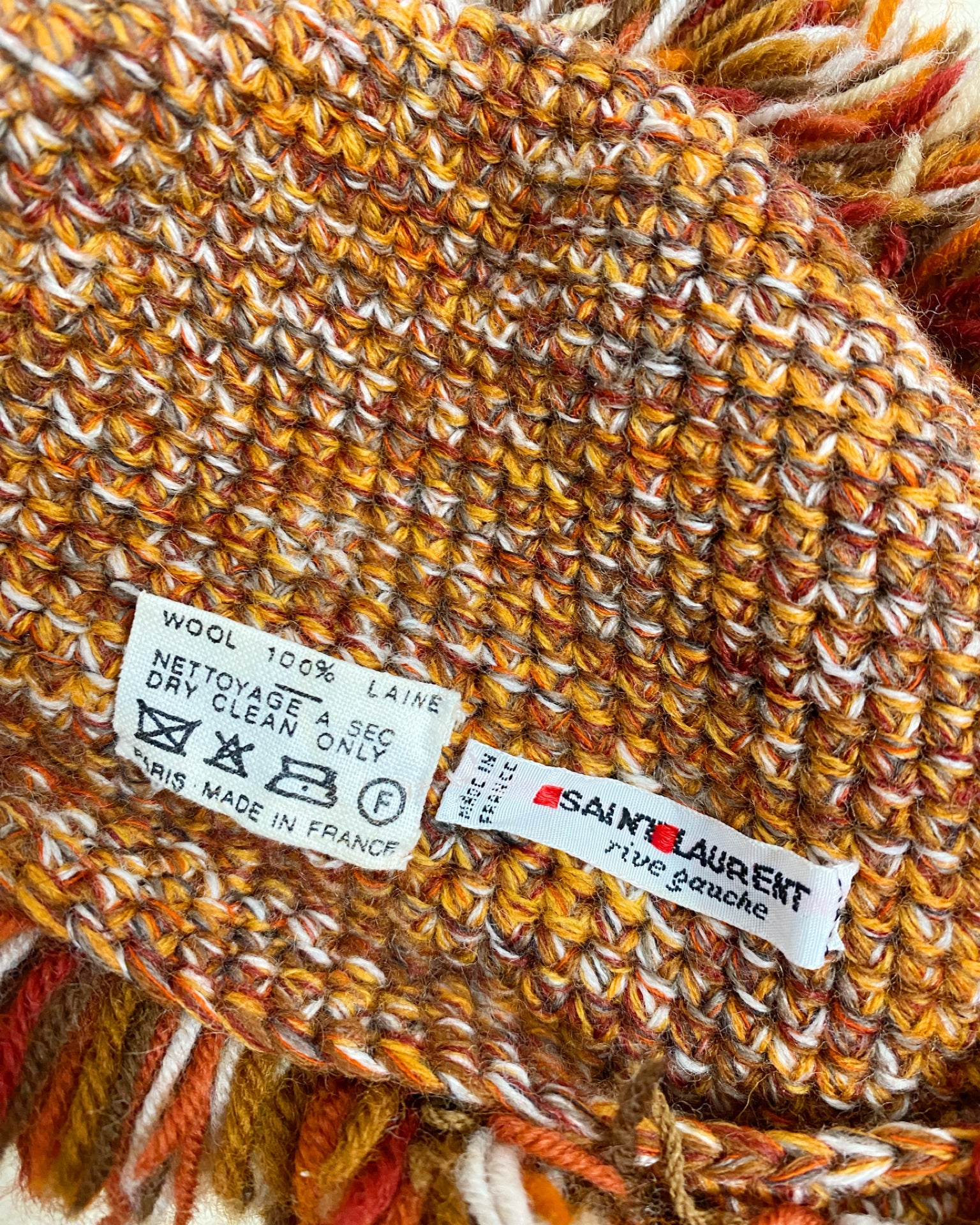 YVES SAINT LAURENT Rive Gauche Knit Wool Hat FW 1976