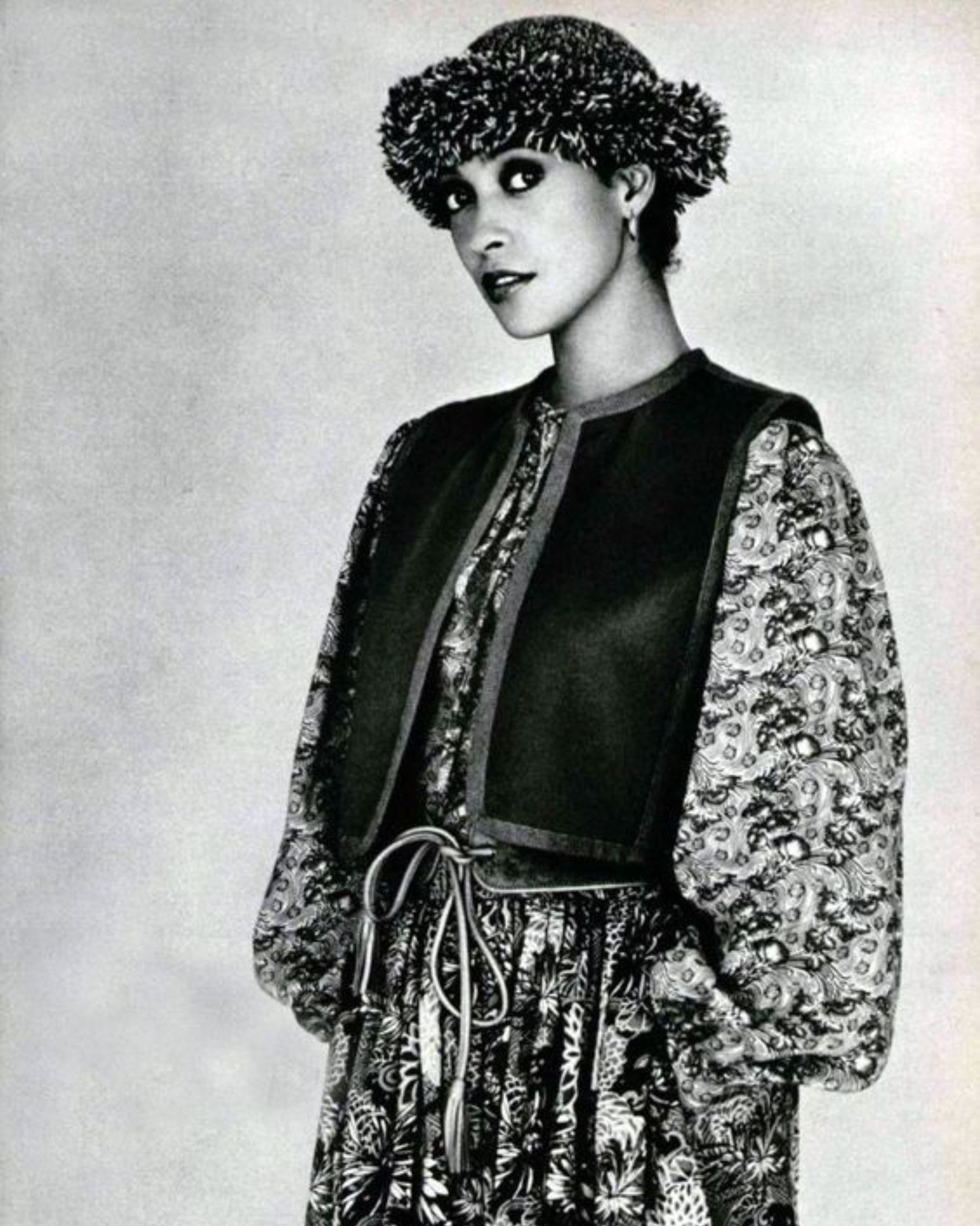 YVES SAINT LAURENT Rive Gauche Knit Wool Hat FW 1976